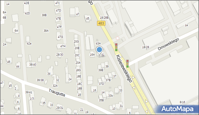 Częstochowa, Kisielewskiego-Kisiela Stefana, 41A, mapa Częstochowy