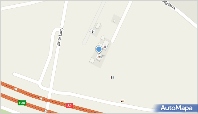 Dawidy, Kinetyczna, 36A, mapa Dawidy