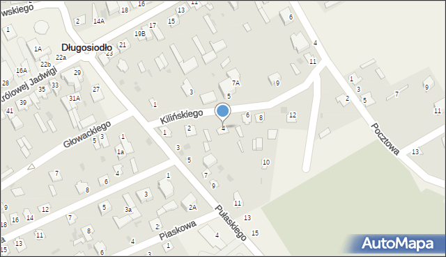 Długosiodło, Kilińskiego Jana, płk., 4, mapa Długosiodło