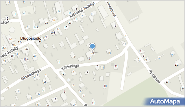 Długosiodło, Kilińskiego Jana, płk., 7A, mapa Długosiodło