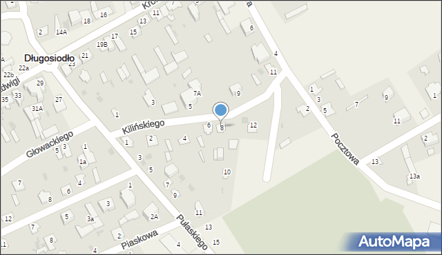 Długosiodło, Kilińskiego Jana, płk., 8, mapa Długosiodło