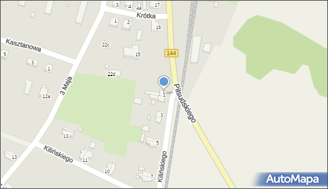 Dobra, Kilińskiego Jana, płk., 1, mapa Dobra