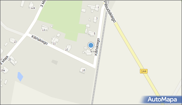 Dobra, Kilińskiego Jana, płk., 7, mapa Dobra