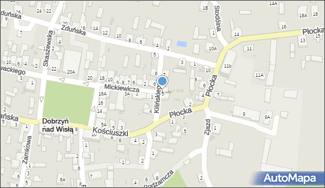 Dobrzyń nad Wisłą, Kilińskiego Jana, płk., 5, mapa Dobrzyń nad Wisłą