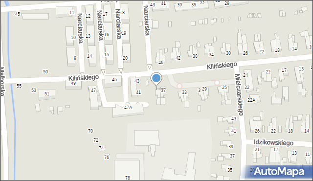 Elbląg, Kilińskiego Jana, płk., 39, mapa Elbląga