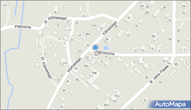 Gąbin, Kilińskiego Jana, płk., 54, mapa Gąbin