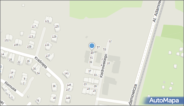 Gdańsk, Kiedrowskiego Wojciecha, 43, mapa Gdańska