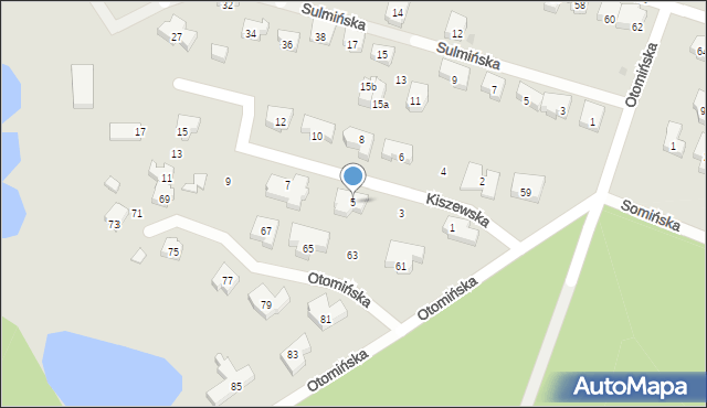 Gdańsk, Kiszewska, 5, mapa Gdańska