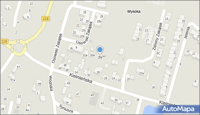 Gdańsk, Kielnieńska, 28a, mapa Gdańska