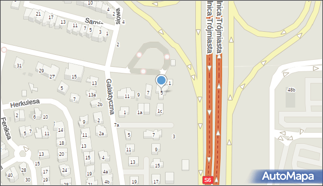 Gdańsk, Kielnieńska, 5, mapa Gdańska