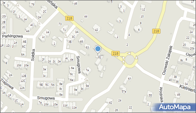 Gdańsk, Kielnieńska, 61a, mapa Gdańska