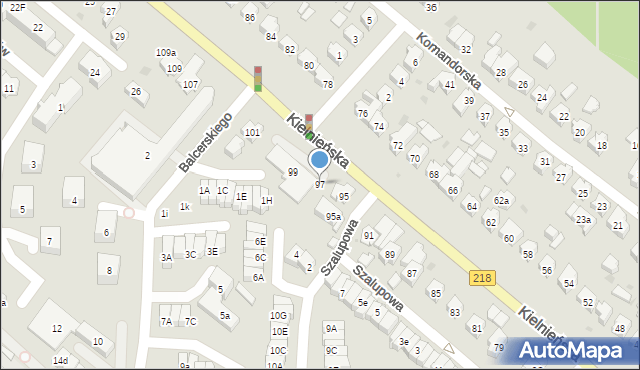 Gdańsk, Kielnieńska, 97, mapa Gdańska