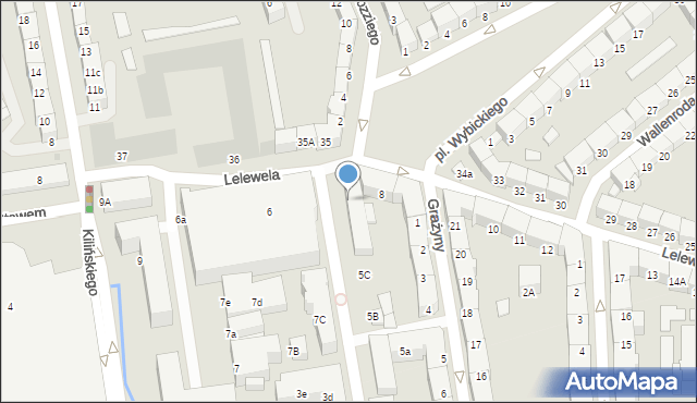 Gdańsk, Kilińskiego Jana, płk., 5d, mapa Gdańska