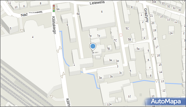 Gdańsk, Kilińskiego Jana, płk., 7, mapa Gdańska