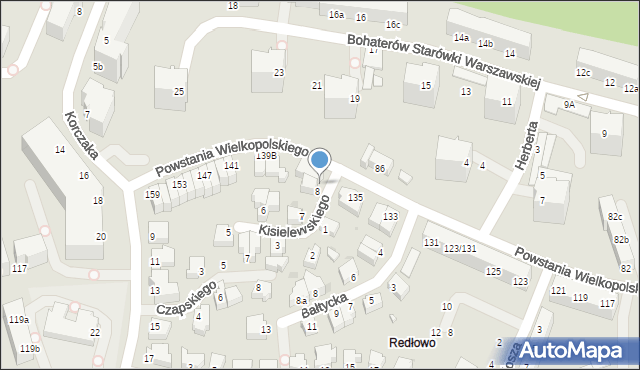 Gdynia, Kisielewskiego-Kisiela Stefana, 9, mapa Gdyni