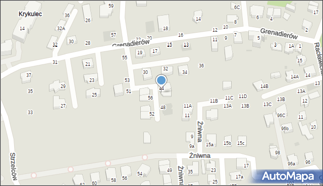 Gdynia, Kirasjerów, 46, mapa Gdyni