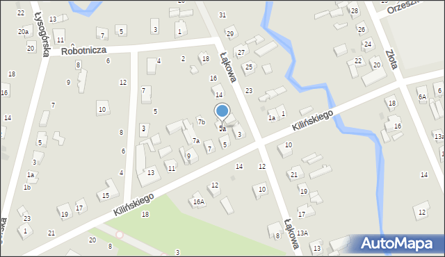 Głowno, Kilińskiego Jana, płk., 5a, mapa Głowno
