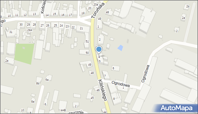 Gniewkowo, Kilińskiego Jana, płk., 4, mapa Gniewkowo