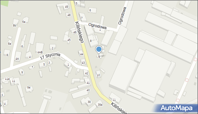 Gniewkowo, Kilińskiego Jana, płk., 9, mapa Gniewkowo