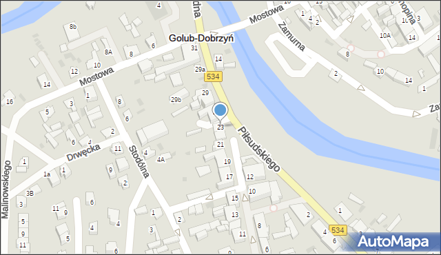 Golub-Dobrzyń, Kilińskiego Jana, płk., 23, mapa Golub-Dobrzyń