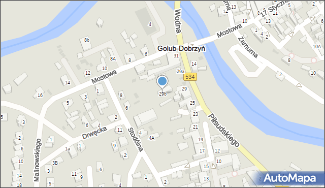 Golub-Dobrzyń, Kilińskiego Jana, płk., 29b, mapa Golub-Dobrzyń