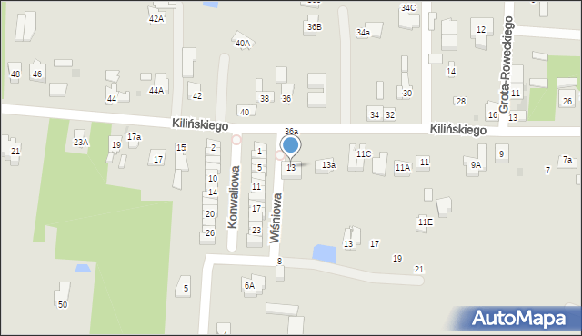 Góra Kalwaria, Kilińskiego Jana, płk., 13, mapa Góra Kalwaria