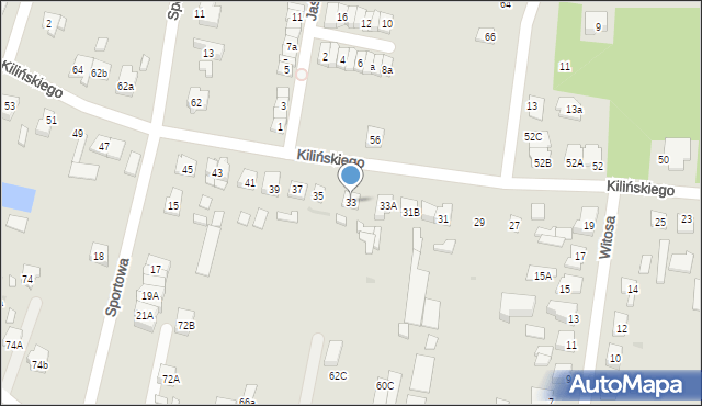 Góra Kalwaria, Kilińskiego Jana, płk., 33, mapa Góra Kalwaria