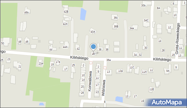 Góra Kalwaria, Kilińskiego Jana, płk., 40, mapa Góra Kalwaria