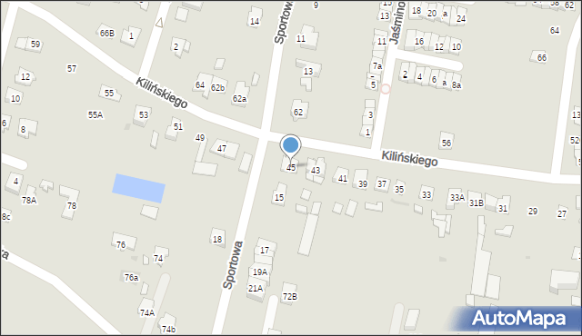 Góra Kalwaria, Kilińskiego Jana, płk., 45, mapa Góra Kalwaria