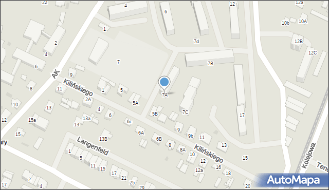 Gostynin, Kilińskiego Jana, płk., 7A, mapa Gostynin
