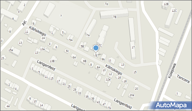 Gostynin, Kilińskiego Jana, płk., 9, mapa Gostynin