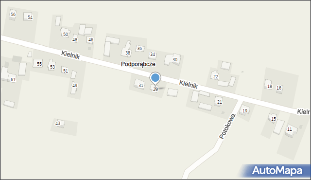 Goszcza, Kielnik, 29, mapa Goszcza