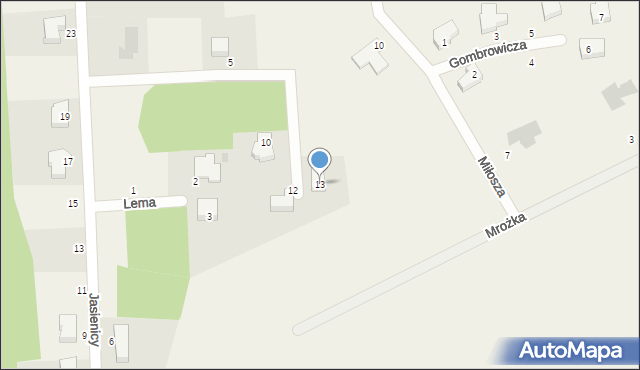 Gowino, Kisielewskiego-Kisiela Stefana, 13, mapa Gowino