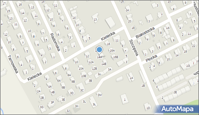 Grodzisk Mazowiecki, Kielecka, 14A, mapa Grodzisk Mazowiecki