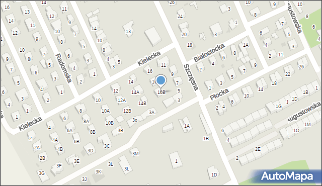 Grodzisk Mazowiecki, Kielecka, 16B, mapa Grodzisk Mazowiecki