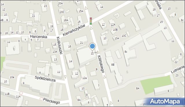 Grodzisk Mazowiecki, Kilińskiego Jana, płk., 11, mapa Grodzisk Mazowiecki