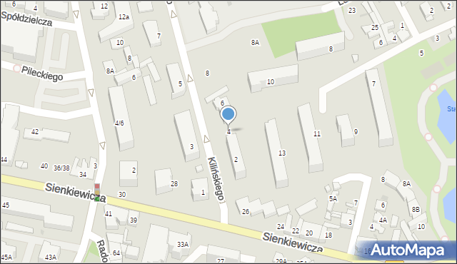 Grodzisk Mazowiecki, Kilińskiego Jana, płk., 4, mapa Grodzisk Mazowiecki