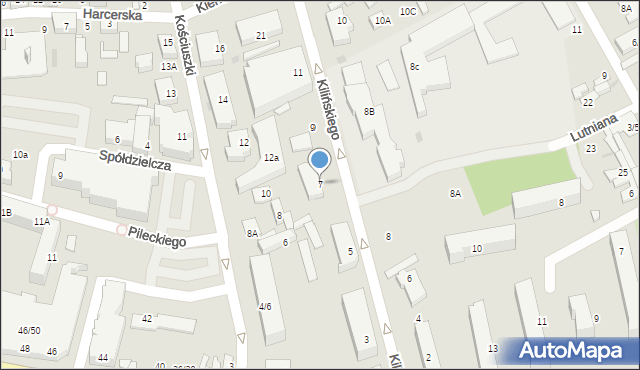 Grodzisk Mazowiecki, Kilińskiego Jana, płk., 7, mapa Grodzisk Mazowiecki