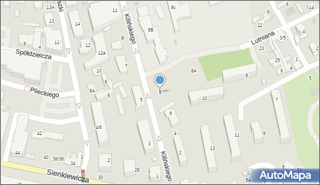 Grodzisk Mazowiecki, Kilińskiego Jana, płk., 8, mapa Grodzisk Mazowiecki