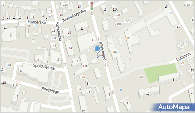 Grodzisk Mazowiecki, Kilińskiego Jana, płk., 9, mapa Grodzisk Mazowiecki