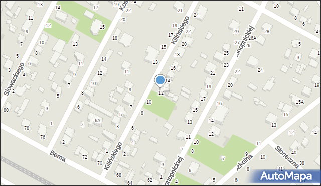 Halinów, Kilińskiego Jana, płk., 12, mapa Halinów