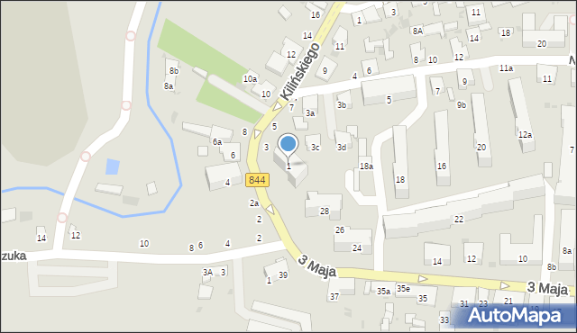 Hrubieszów, Kilińskiego Jana, płk., 1, mapa Hrubieszów