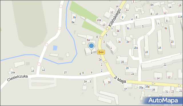 Hrubieszów, Kilińskiego Jana, płk., 4, mapa Hrubieszów