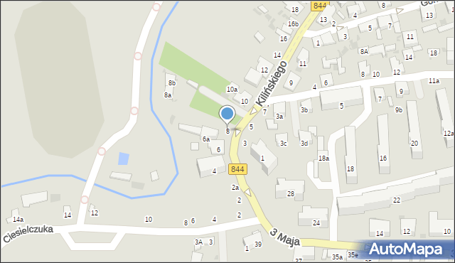Hrubieszów, Kilińskiego Jana, płk., 8, mapa Hrubieszów