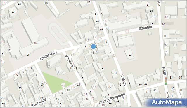 Inowrocław, Kilińskiego Jana, płk., 3a, mapa Inowrocławia
