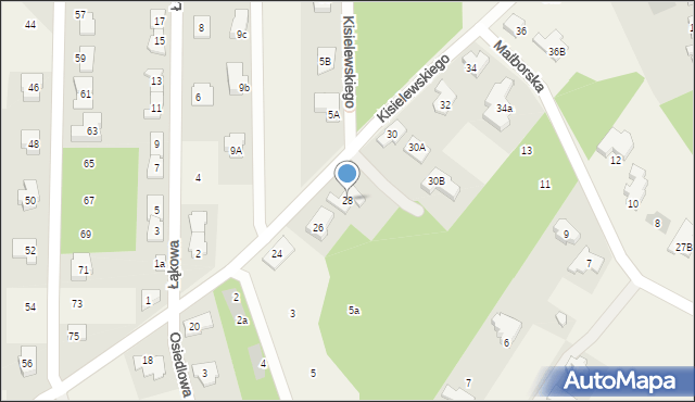 Jabłonna, Kisielewskiego-Kisiela Stefana, 28, mapa Jabłonna