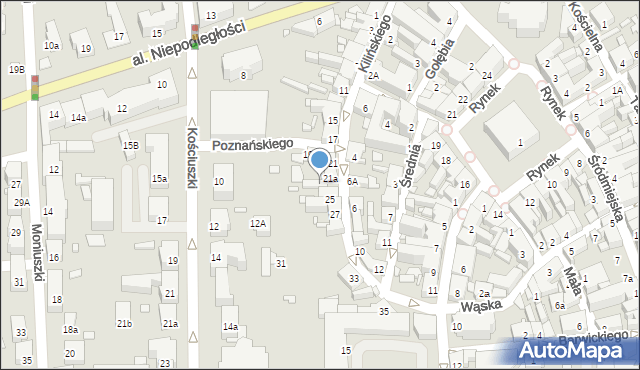 Jarocin, Kilińskiego Jana, płk., 23, mapa Jarocin