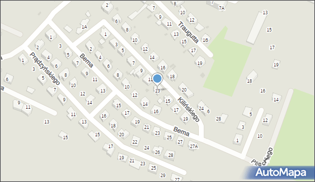 Jaworzyna Śląska, Kilińskiego Jana, płk., 13, mapa Jaworzyna Śląska