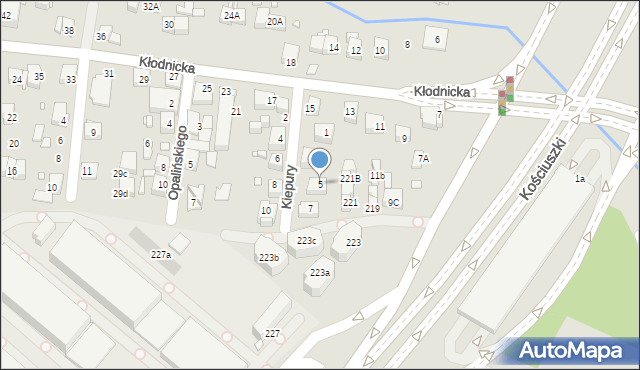 Katowice, Kiepury Jana, 5, mapa Katowic