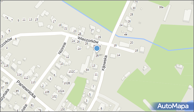 Katowice, Kijowska, 15, mapa Katowic